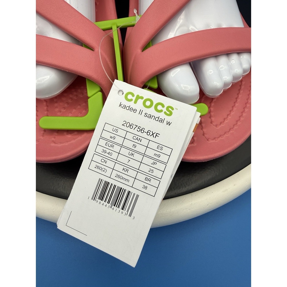 CROCS Kadee ll Womens Size 9 Electric Pink Strappy Comfort Slip On Sandals Shoes - Picture 8 of 11